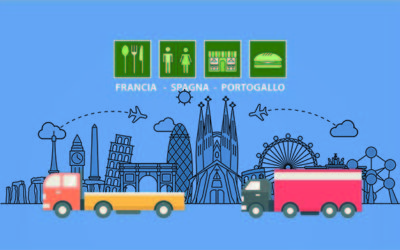 Mappa dei Punti di Ristoro e di Servizio in funzione per gli autotrasportatori che viaggiano in Francia, Spagna e Portogallo.